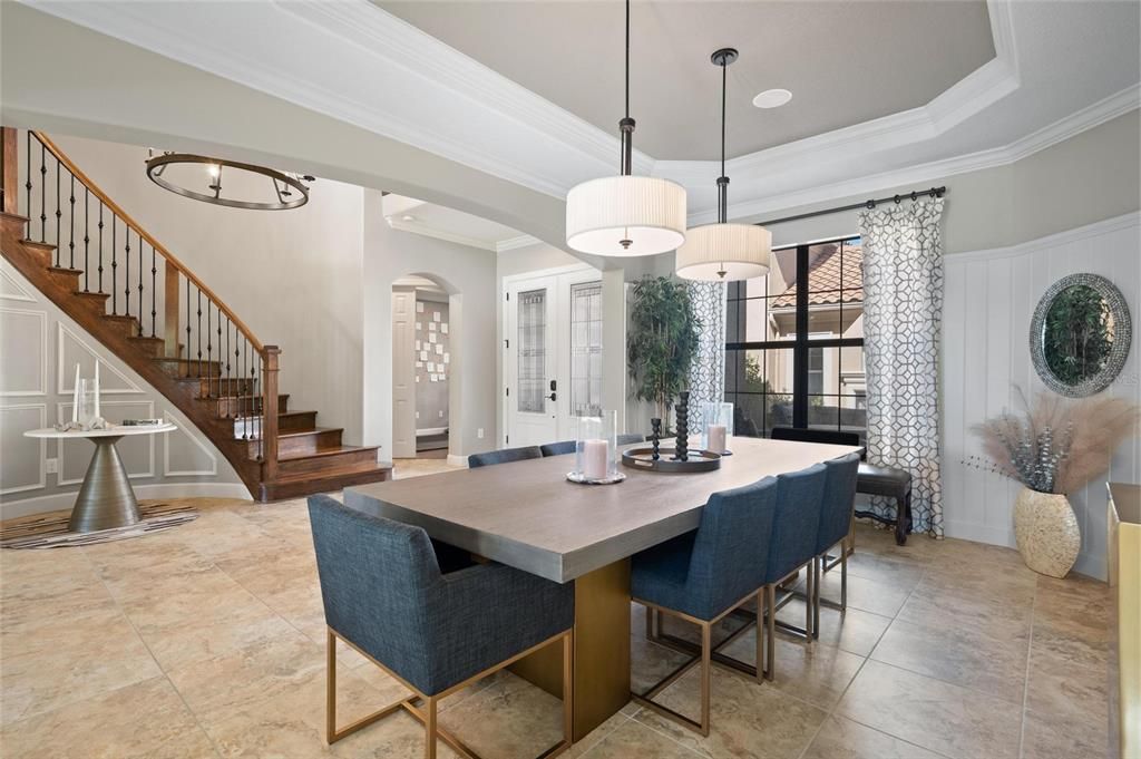 Dining room, Interior, Pendant Lights