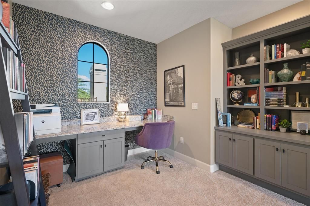 Home Office, Interior, Recessed Lighting