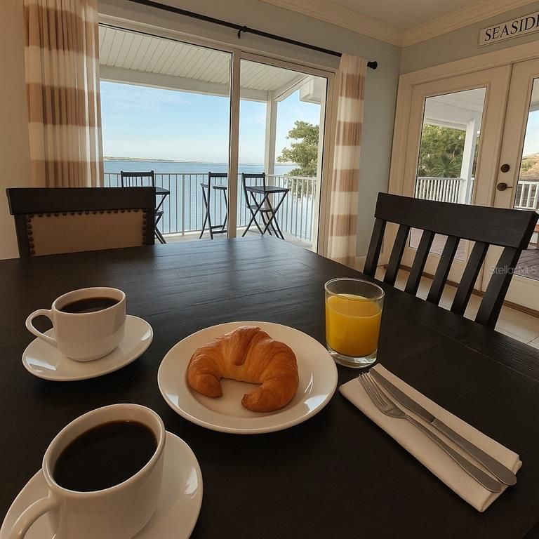 Dining room, Interior, Water