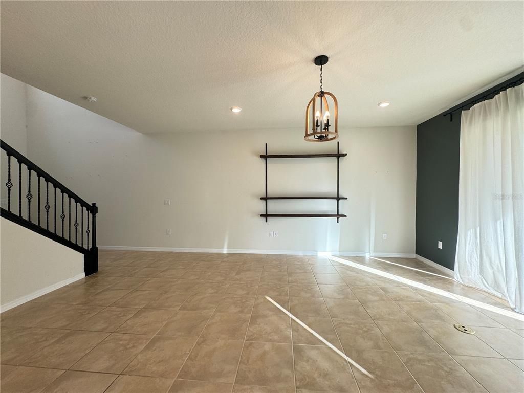 Empty room, Interior, Pendant Lights, Recessed Lighting