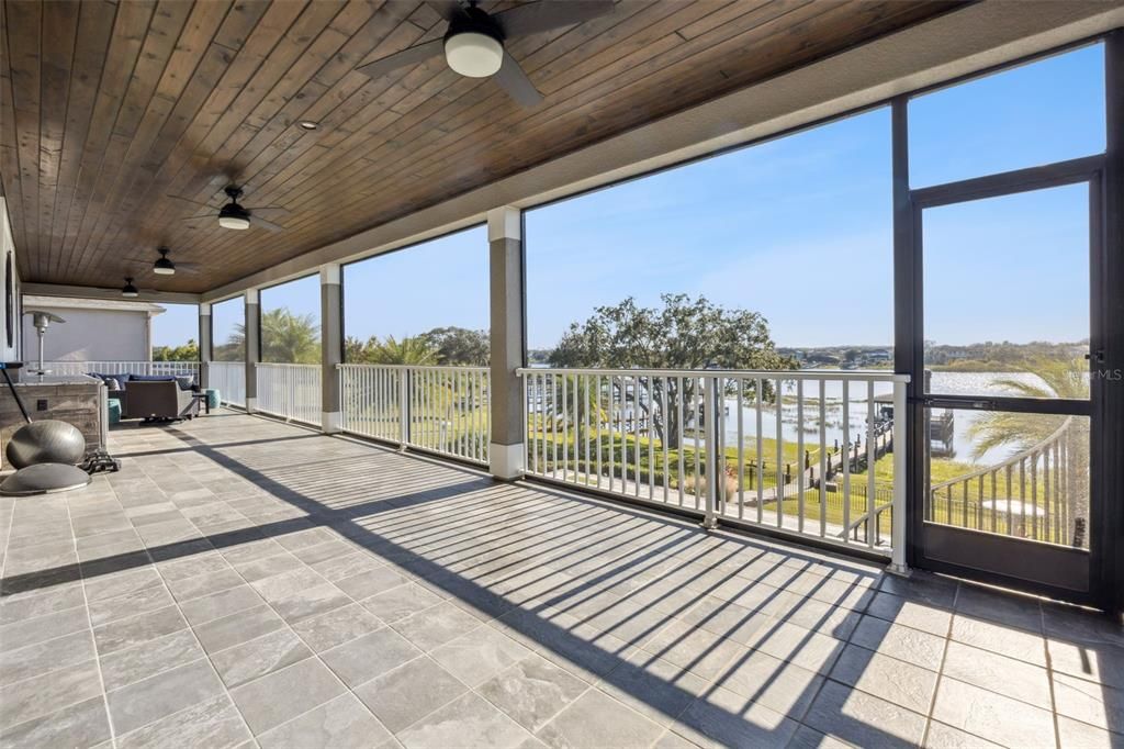 Interior, Recessed Lighting, Sun Room, Water, Wooden Ceilings