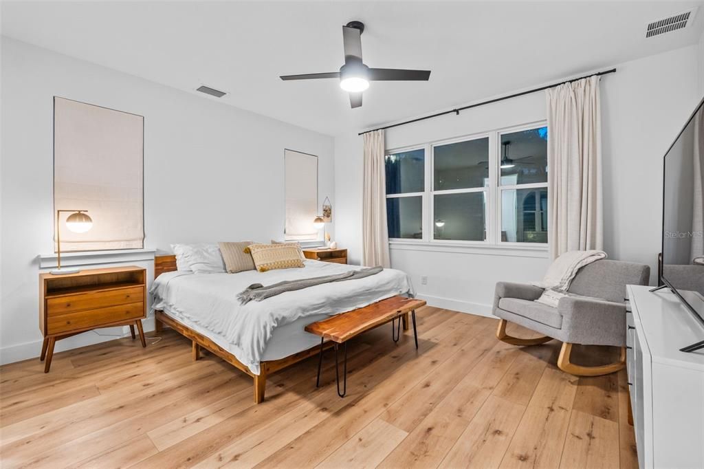 Bedroom, Interior, Wood Texture Flooring
