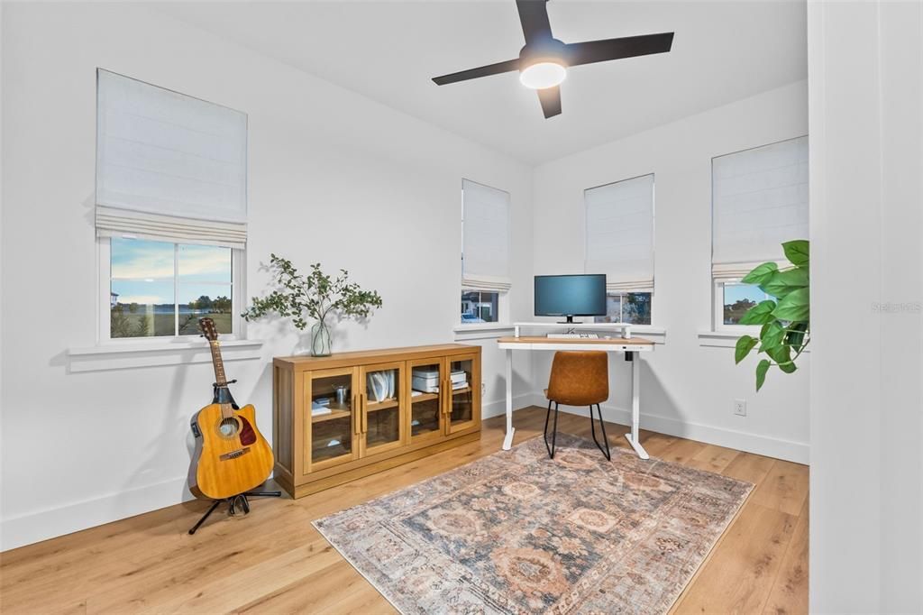 Home Office, Interior, Wood Texture Flooring