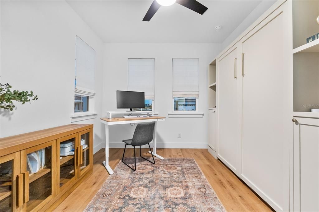 Home Office, Interior, Wood Texture Flooring