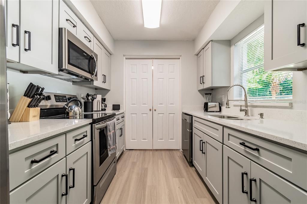 Interior, Kitchen, Wood Texture Flooring