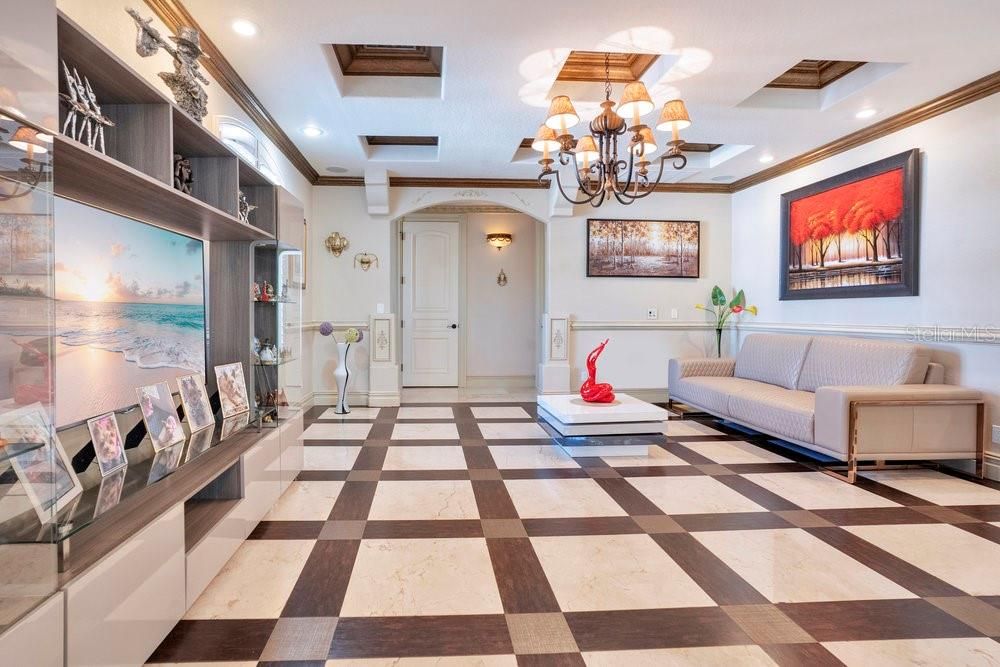 Chandelier, Interior, Recessed Lighting