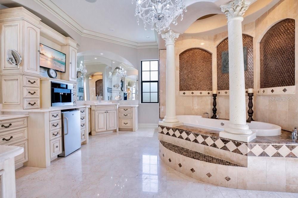 Bathroom, Chandelier, Interior, Recessed Lighting