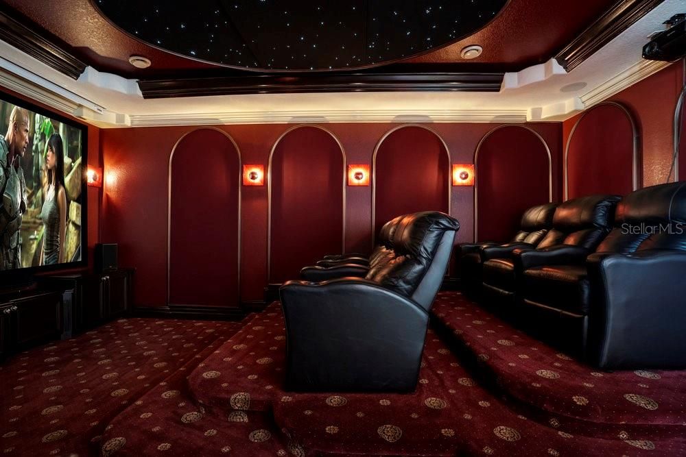 Home Theatre Room, Interior, Projection Screen, Recessed Lighting, Theatre Room