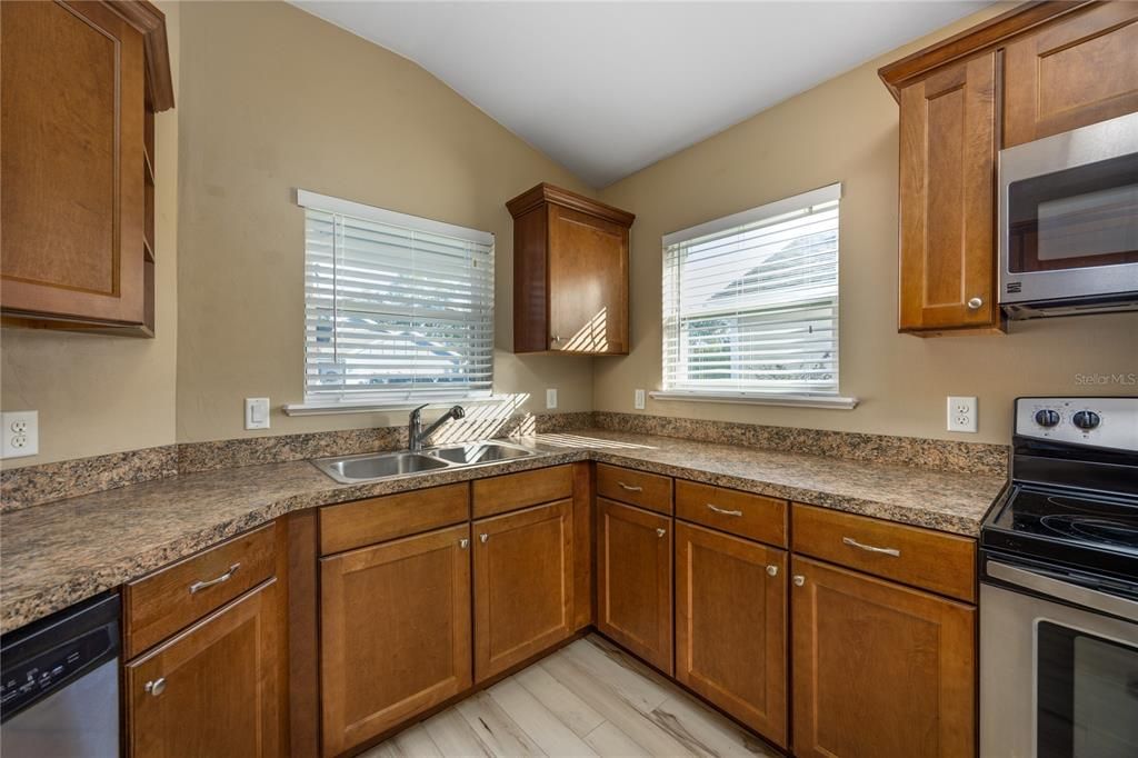 Interior, Kitchen, Wood Texture Flooring