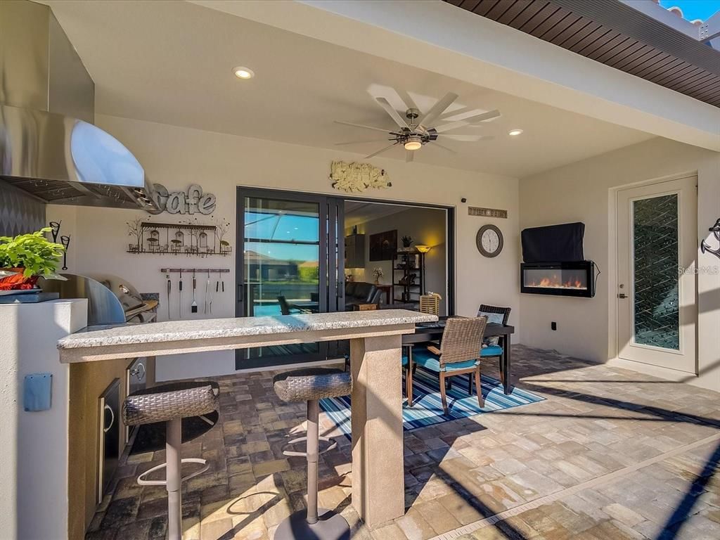 Exterior, Fireplace, Interior, Recessed Lighting