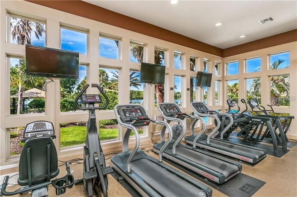 Fitness Equipment, Gym, Interior, Recessed Lighting