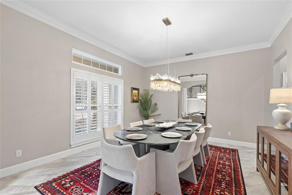 Chandelier, Dining room, Interior, Marble, Pendant Lights