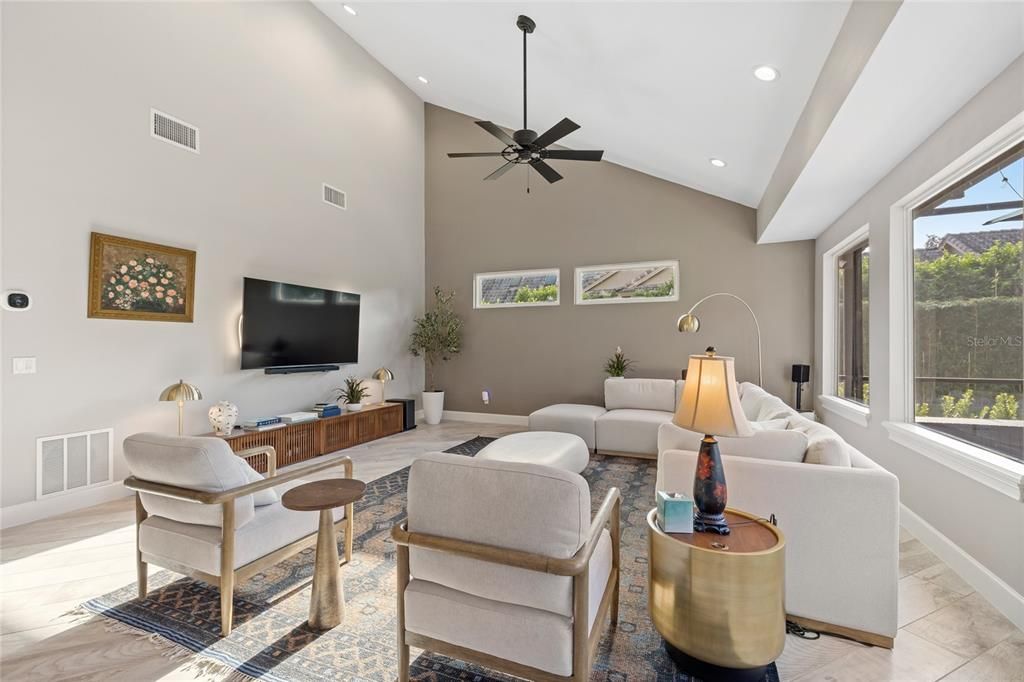 Interior, Living room, Recessed Lighting