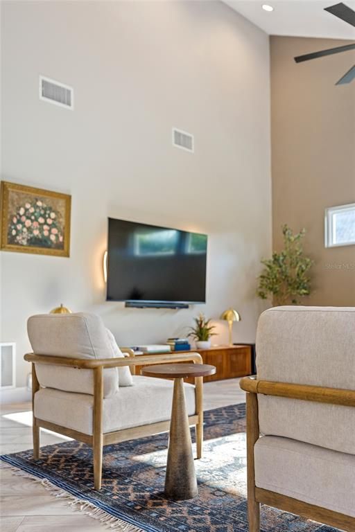 Interior, Living room, Recessed Lighting