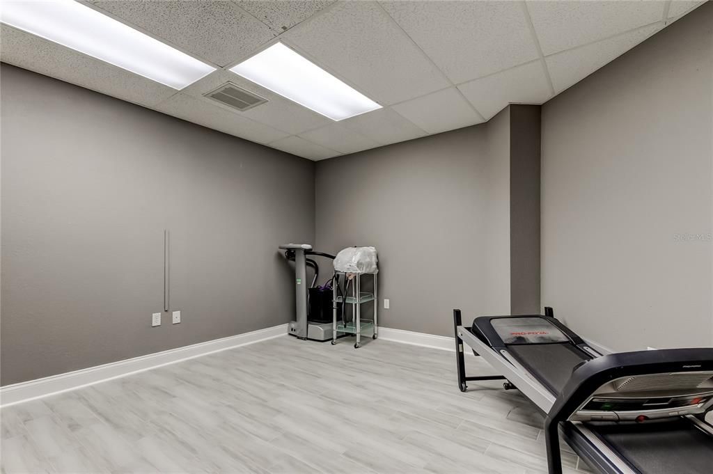 Fitness Equipment, Interior, Recessed Lighting, Wood Texture Flooring