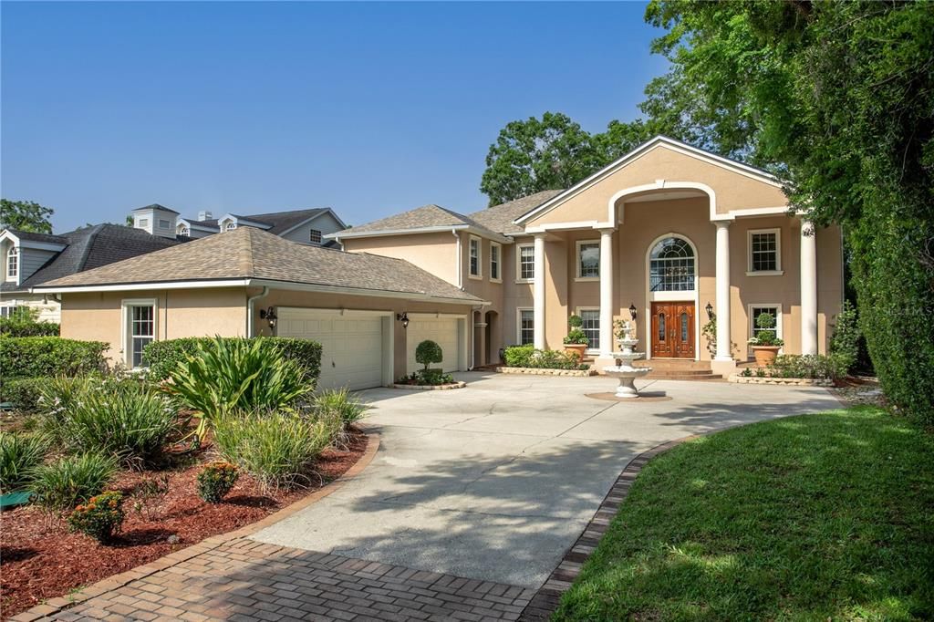 Attached, Backyard, Exterior, Facade, French Provincial