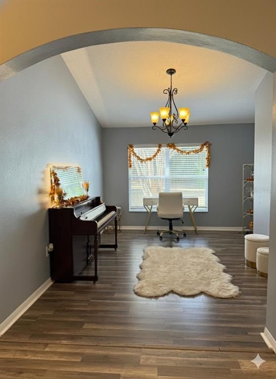 Chandelier, Interior, Piano, Wood Texture Flooring