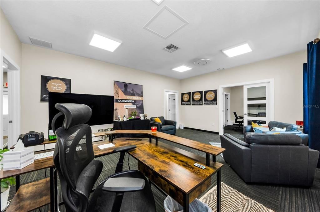 Home Office, Interior, Living room, Recessed Lighting
