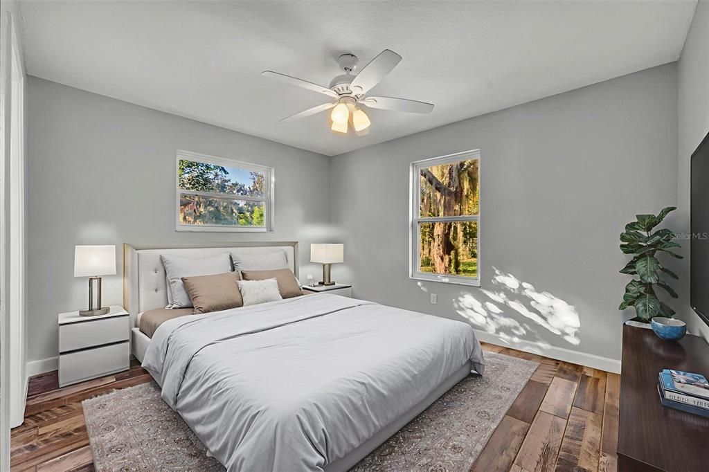 Bedroom, Interior, Wood Texture Flooring