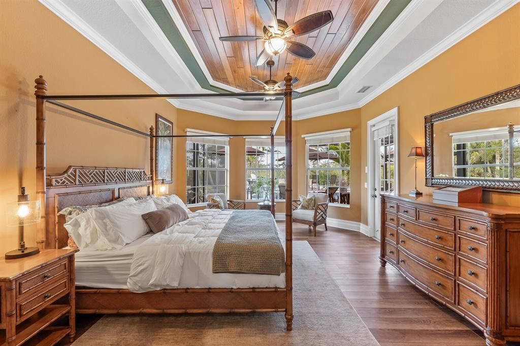 Bedroom, Interior, Wooden Ceilings, Wood Texture Flooring