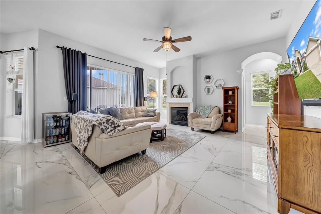 Fireplace, Interior, Living room, Marble