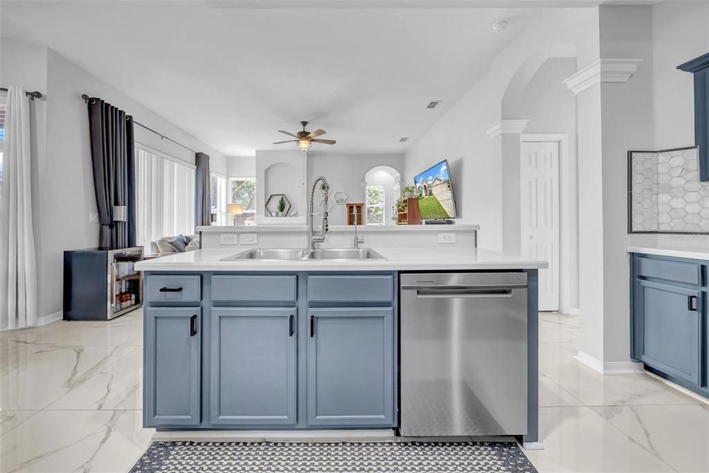 Interior, Kitchen, Marble, Stainless Steel Appliances
