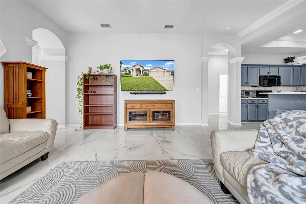 Interior, Kitchen, Marble, Recessed Lighting