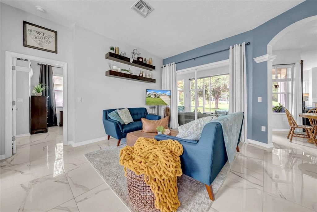 Interior, Living room, Marble