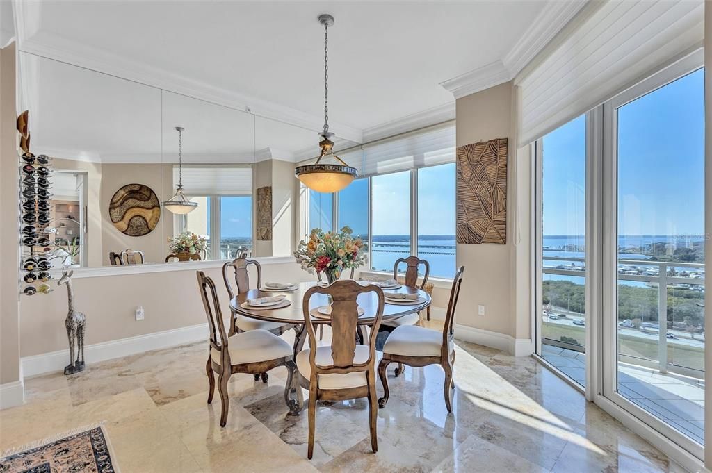 Dining room, Interior, Pendant Lights, Water