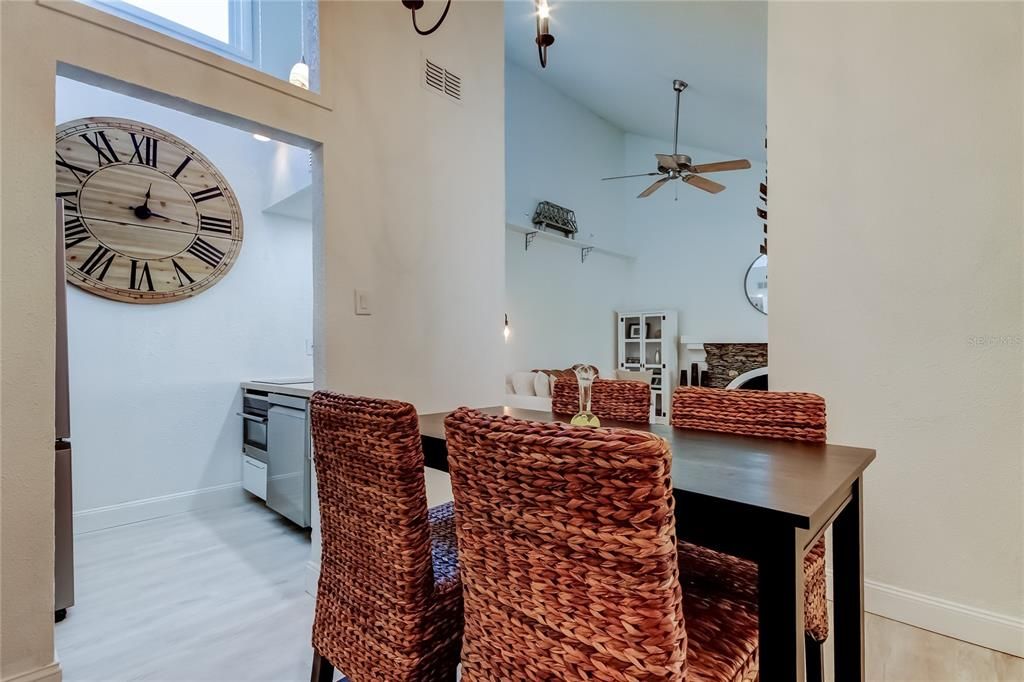 Dining room, Interior, Wood Texture Flooring