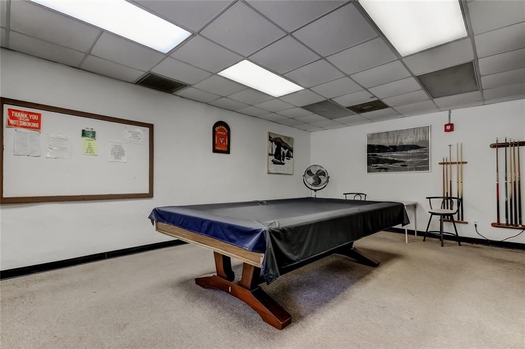 Billiard Table, Game Room, Interior