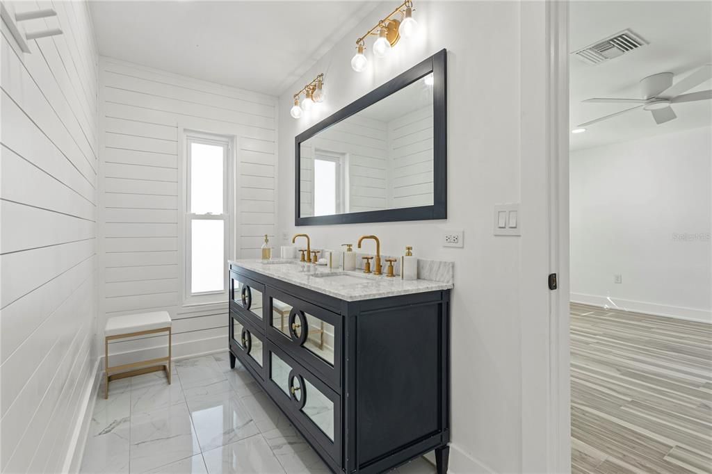Bathroom, Dual Sink Vanities, Interior, Marble