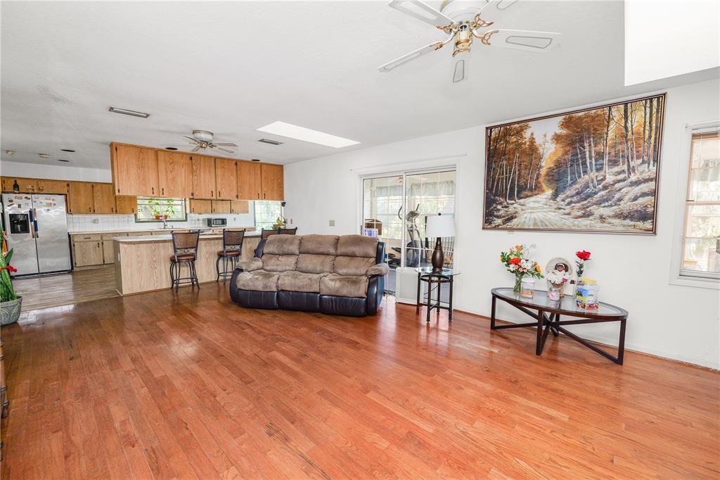 Interior, Kitchen, Living room, Wood Texture Flooring