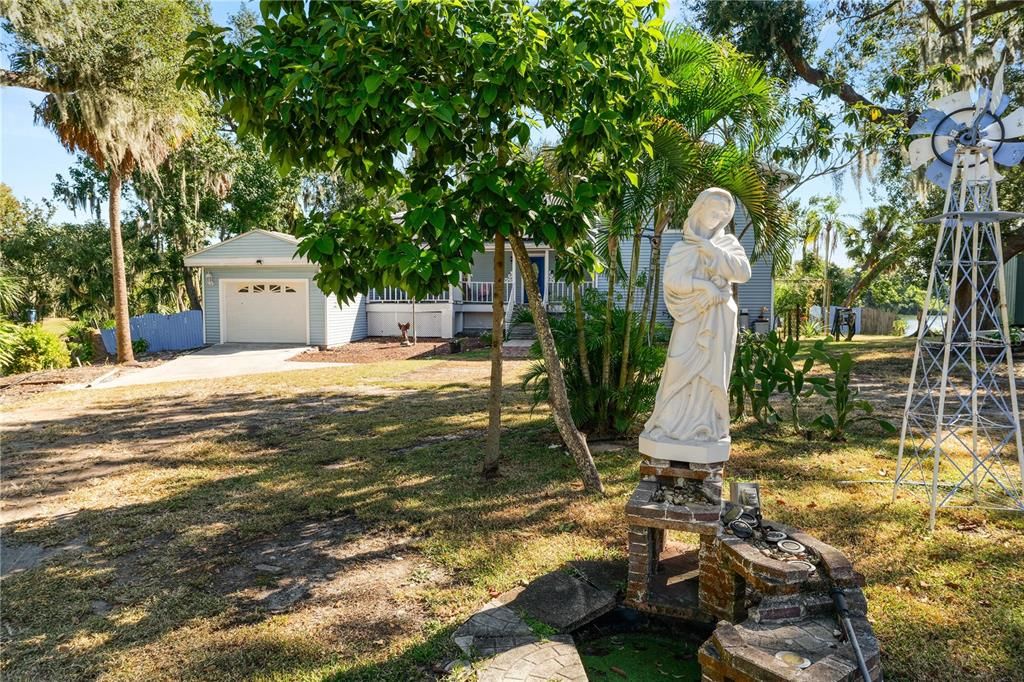 Backyard, Detached Garage, Exterior