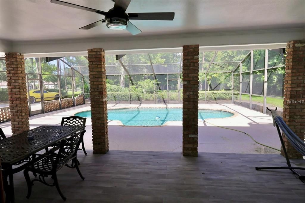 Glass Ceilings, Interior, Pool, Sun Room, Wood Texture Flooring