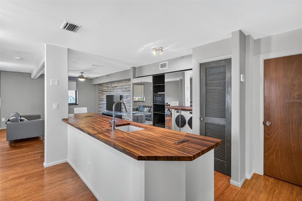 Interior, Kitchen, Wood Texture Flooring