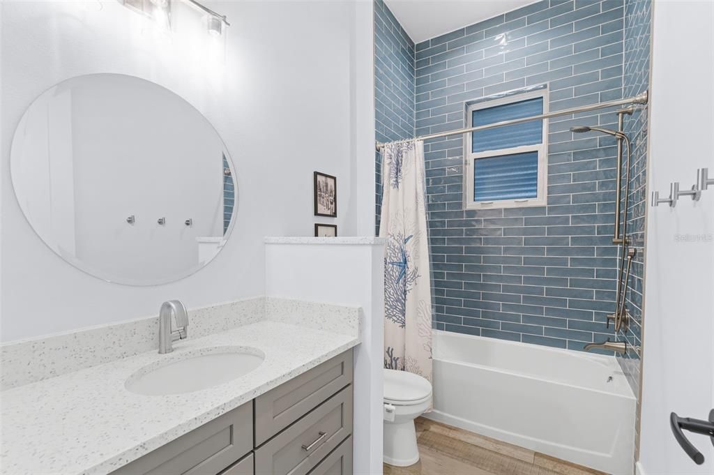 Bathroom, Dual Sink Vanities, Interior, Wood Texture Flooring