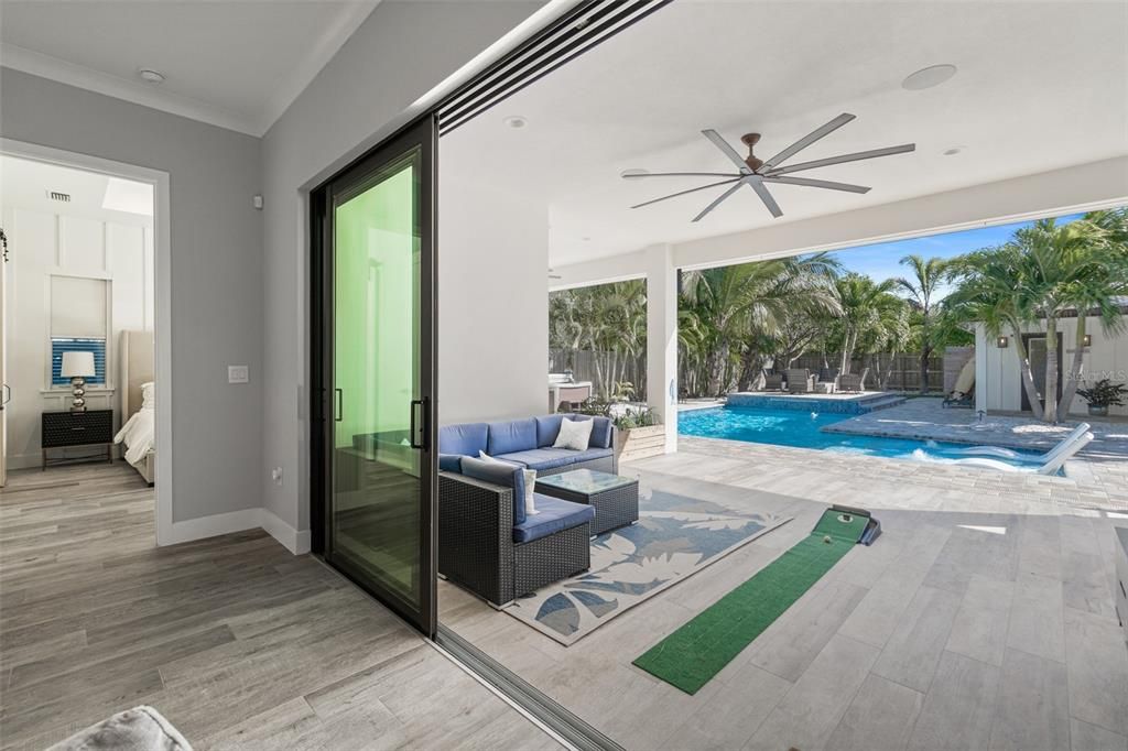 Exterior, Pool, Wood Texture Flooring