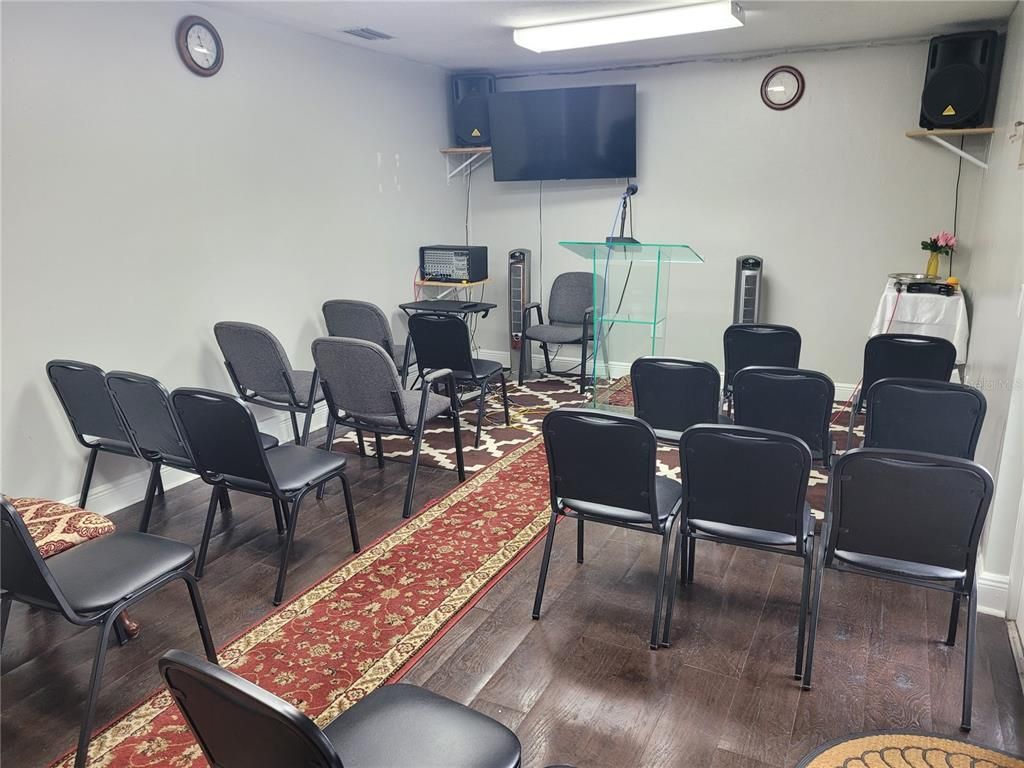 Home Theatre Room, Interior, Wood Texture Flooring