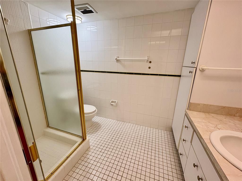 Bathroom, Glass Shower, Interior, Tile Countertops