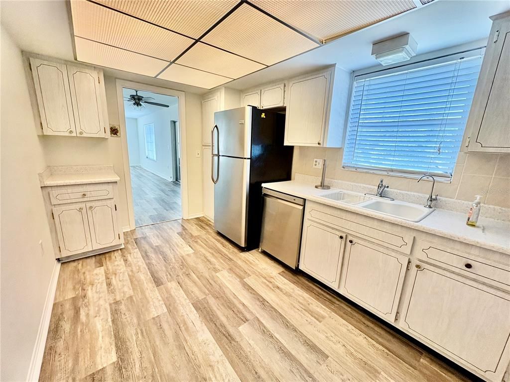 Interior, Kitchen, Wood Texture Flooring