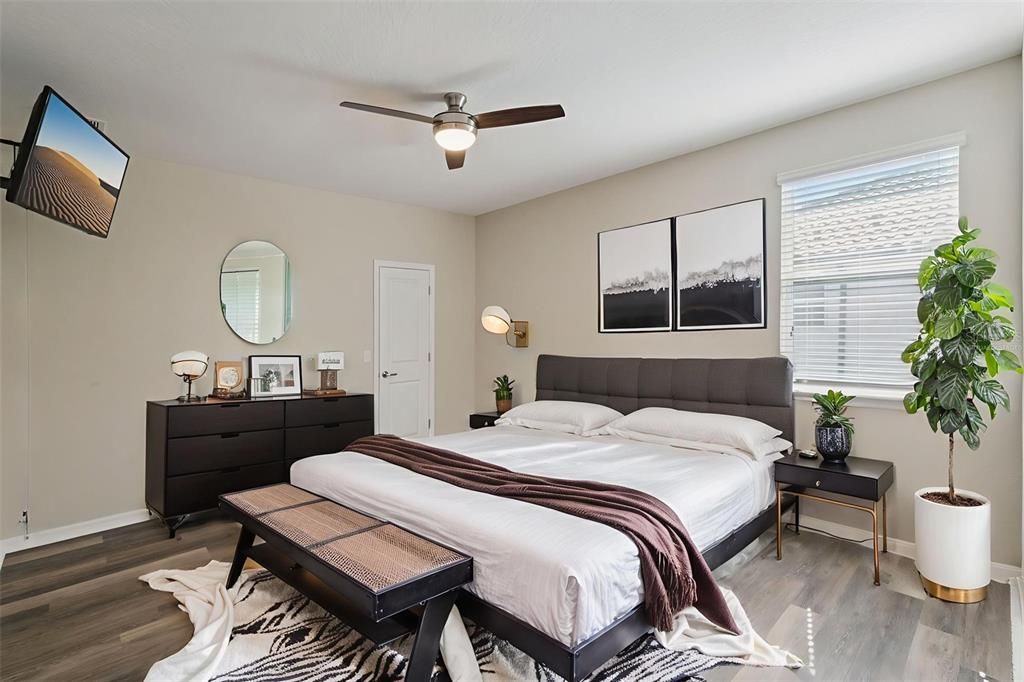 Bedroom, Interior, Wood Texture Flooring