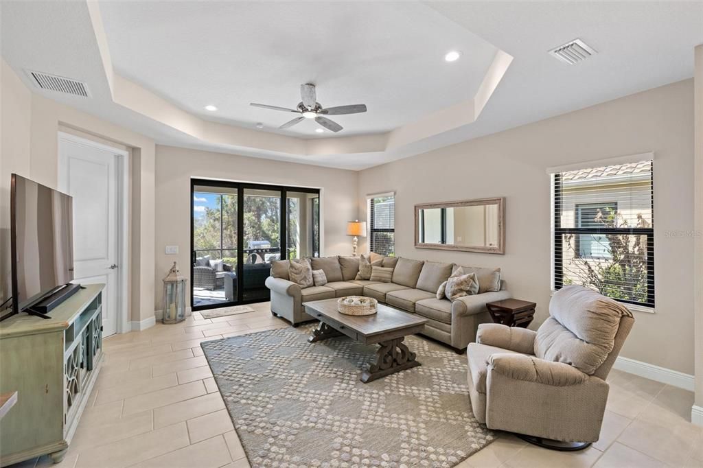 Interior, Living room, Recessed Lighting