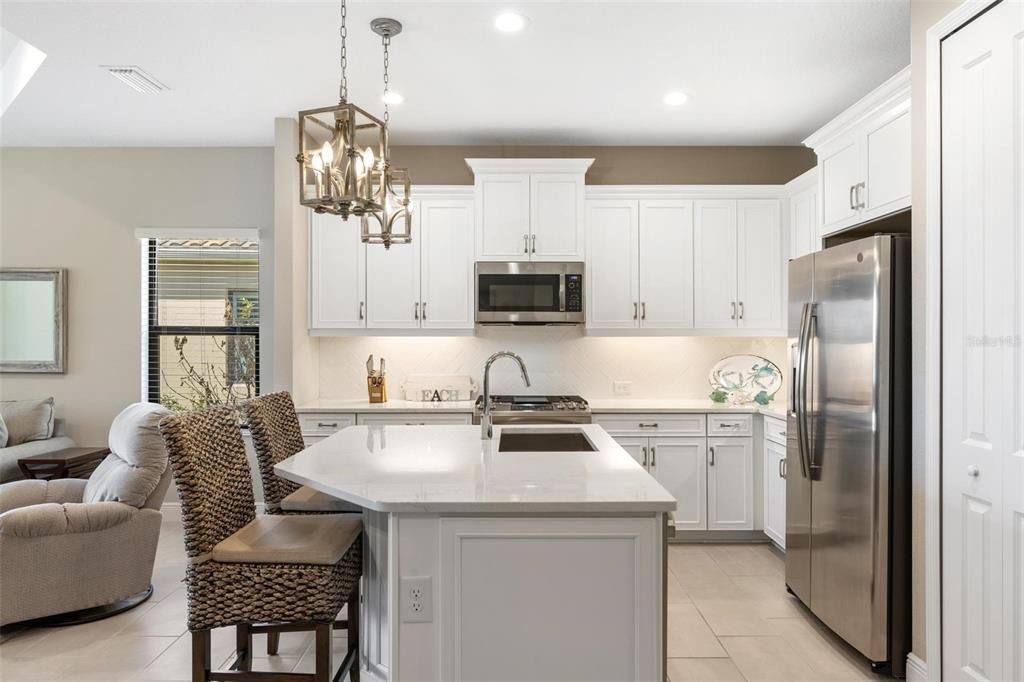 Interior, Kitchen, Pendant Lights, Recessed Lighting, Stainless Steel Appliances