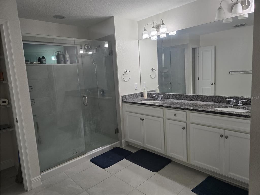 Bathroom, Dual Sink Vanities, Glass Shower, Interior