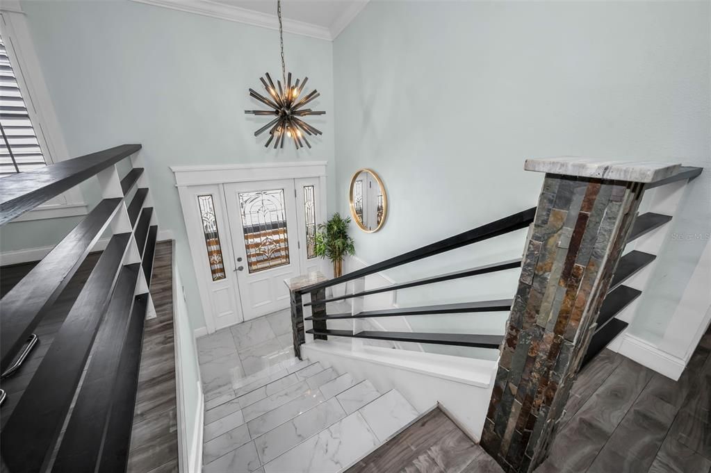 Interior, Marble, Pendant Lights, Wood Texture Flooring