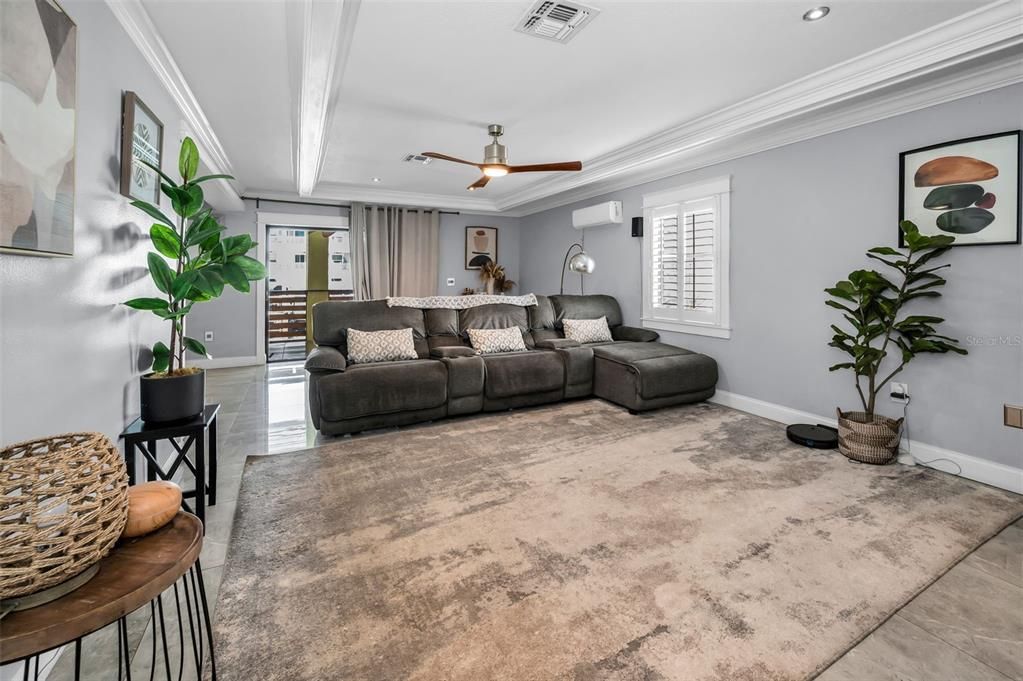 Interior, Living room, Recessed Lighting