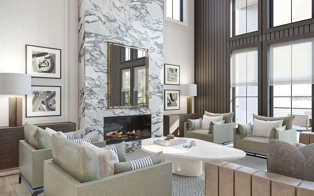 Fireplace, Interior, Living room, Marble Walls