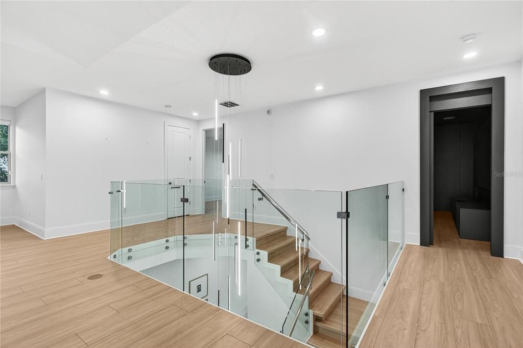 Interior, Pendant Lights, Recessed Lighting, Wood Texture Flooring