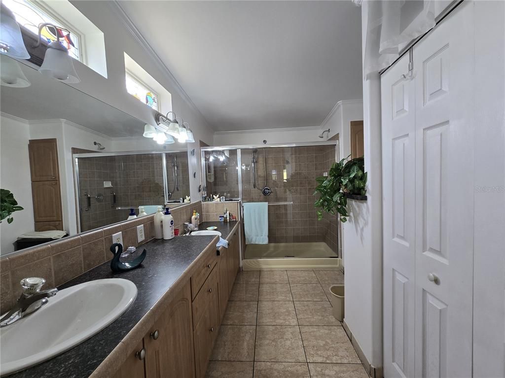 Bathroom, Dual Sink Vanities, Glass Shower, Interior